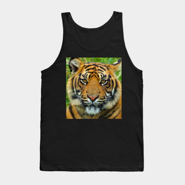 Tiger Face Mask Tank Top by DesignCat